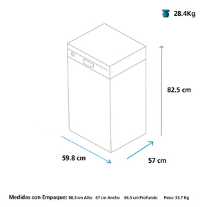 Lavavajillas 12 Servicios Inoxidable GE Appliances - GBF412SGMWWX