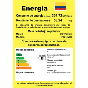 Parrilla 76 cm Empotrable Acero Inoxidable GE Profile - PGP75TI0